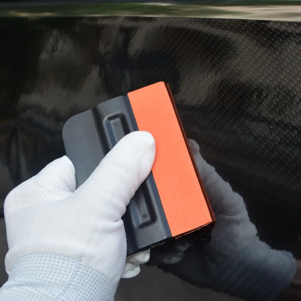 Car Wrap Film FOSHIO 5PCS Vinyl Wrap Sticker Magnet Squeegee Window Tint Suede Edge Magnetic Scraper Carbon Fiber Styling Tool Car Accessories