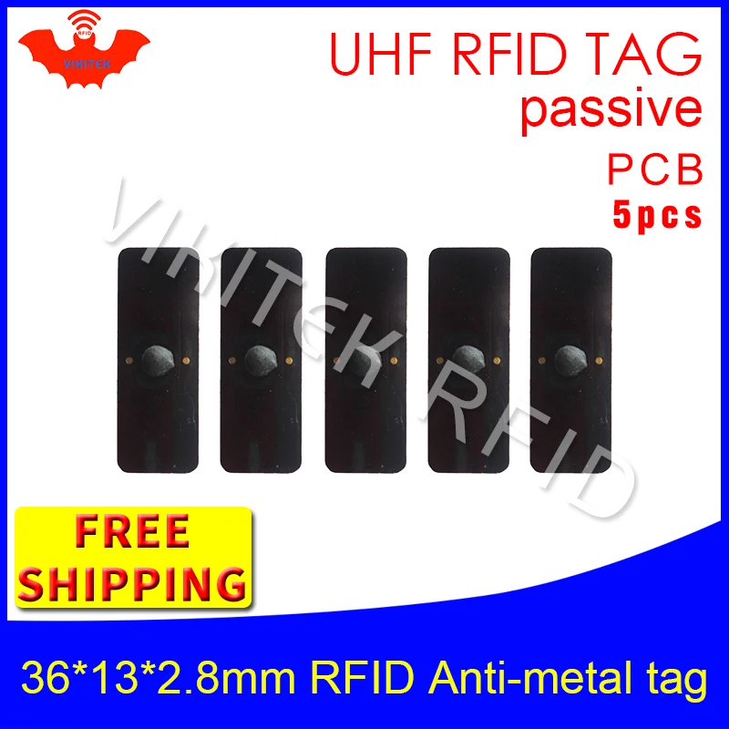 UHF RFID металлическая бирка 915 МГц 868 МГц Alien higgs3 EPC 5 шт. 36*13*2,8 мм небольшой прямоугольник PCB Смарт пассивные RFID метки
