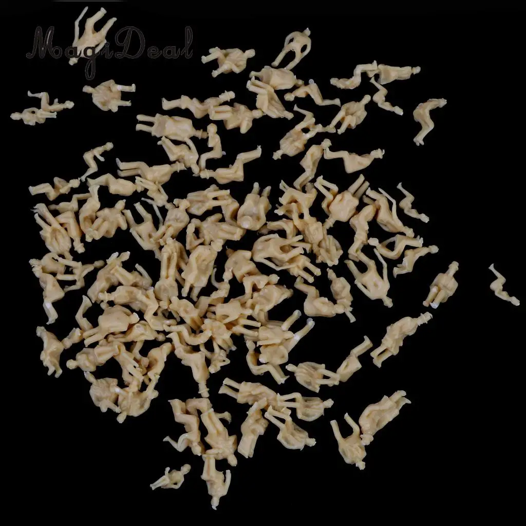 100Pcs/Pack HO Diorama Scenics Seated People Passenger Figures Model Train Layout Street Scene Diorama DIY Toys