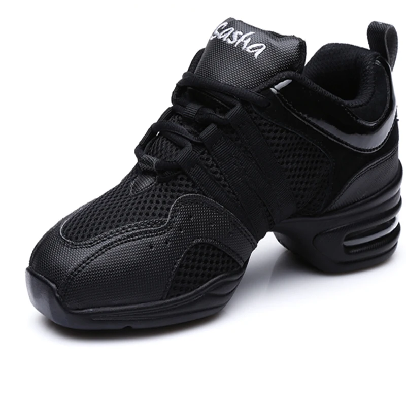 Современная танцевальная обувь черного цвета для мужчин и женщин, удобная мягкая подошва, спортивная одежда, амортизация, дышащая