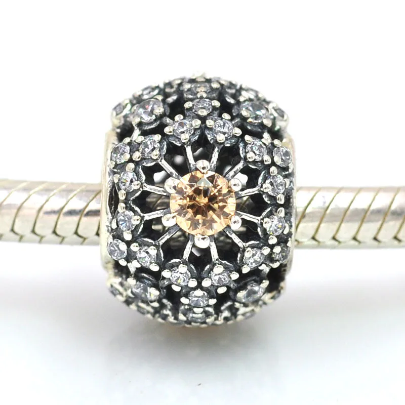 

Fits Pandora Charms Bracelet Authentic 925 Sterling Silver Beads Openwork Abstract Pave Charm DIY Bracelets & Necklace Jewelry