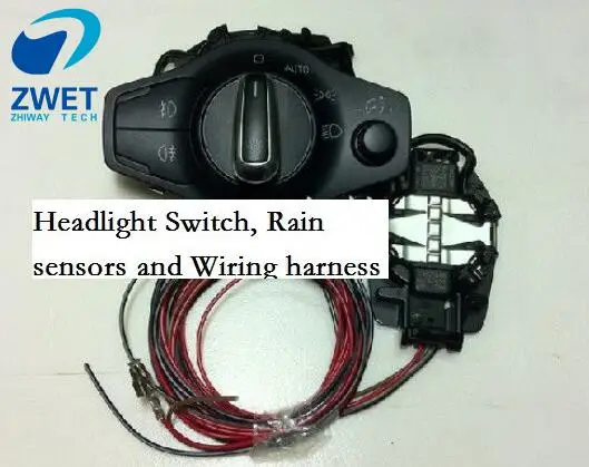 ZWET Car HEADLIGHT SWITCH For Audi A4 B8 S5 A5 headlight switch Rain