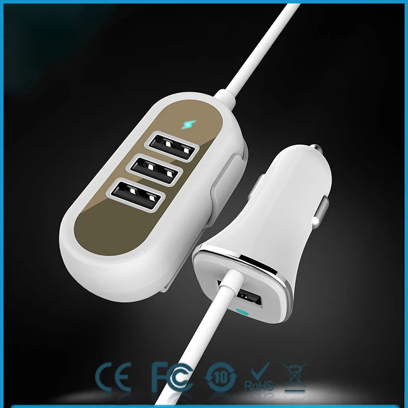

Thbelieve Multi USB Car Chargers QC 3.0 Quick Chargers And 3.4A Fast Charging Auto-Charge 4 USB 1.5 M Long Cables For Smartphone