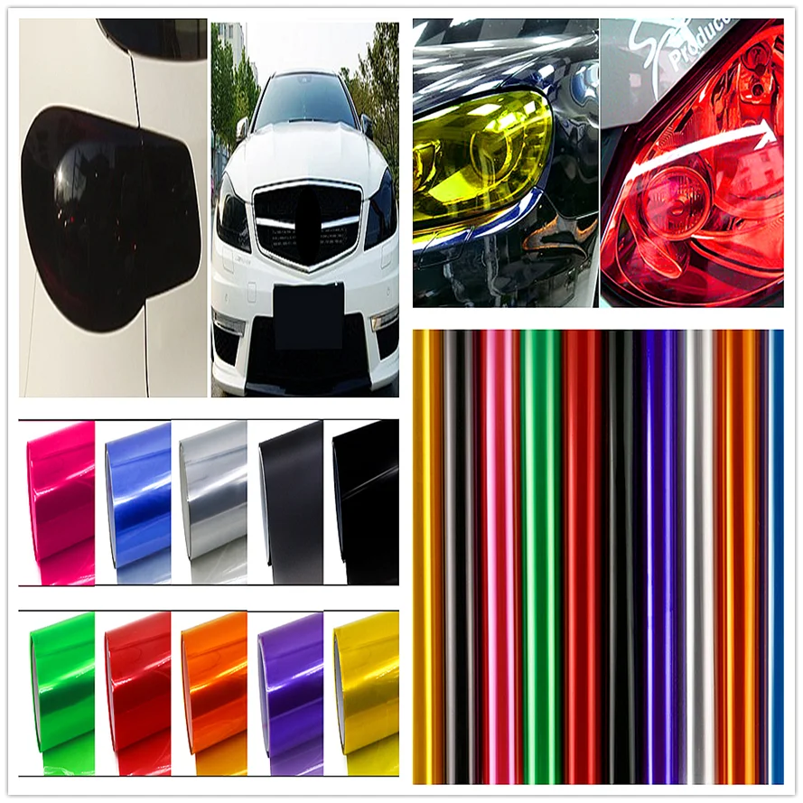 

30x100cm 1m 12"x40" Car HeadLight lamp Decor Vinyl Film Sticker Decal for Audi A4 Avant A4 Cabriolet A6L A8L TT TTS Any Cars