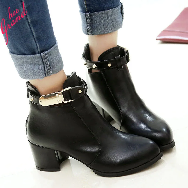 square heel slip on boots