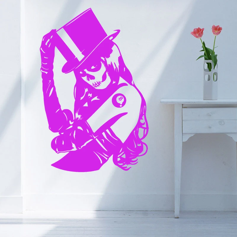 Candy Sugar Skull Girl Decorative Vinyl Art Wall Sticker Decal Rockabilly Candy Sugar Skull Girl Decorative Vinyl Art Wall Sticker Decal Rockabilly