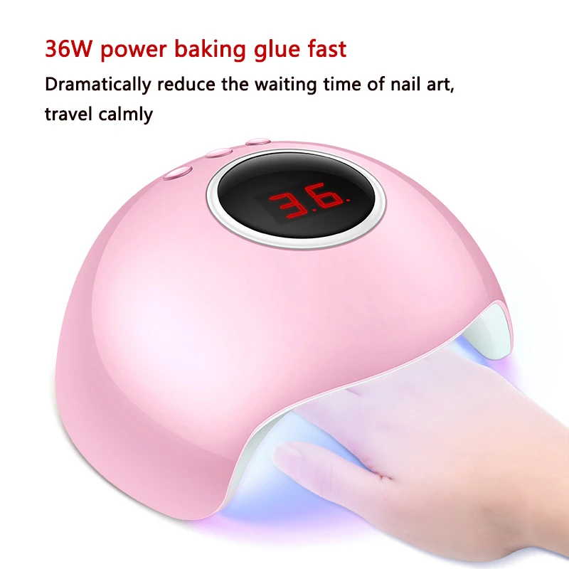 

36W USB Power Supply UV LED Lamp Nail Fast Dryer with Digital Screen Display Curing for All Gel Infrared Sensor Nail Art Machine