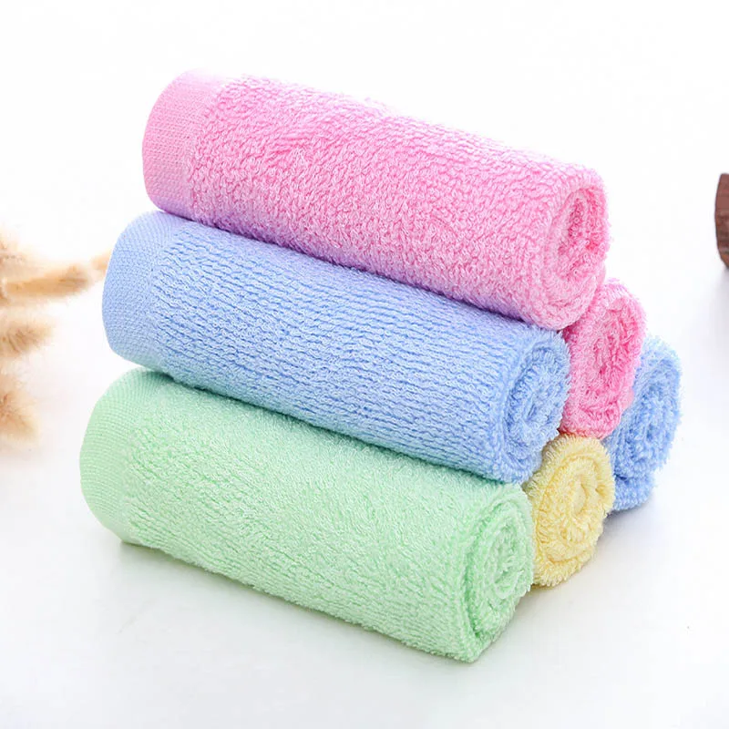 

5pcs/lot Handkerchief Bamboo Fiber Cloth Dish Towel Not Oily Small Rag Kitchen Cleaning Square Dish Towel Magical Fast to Oil