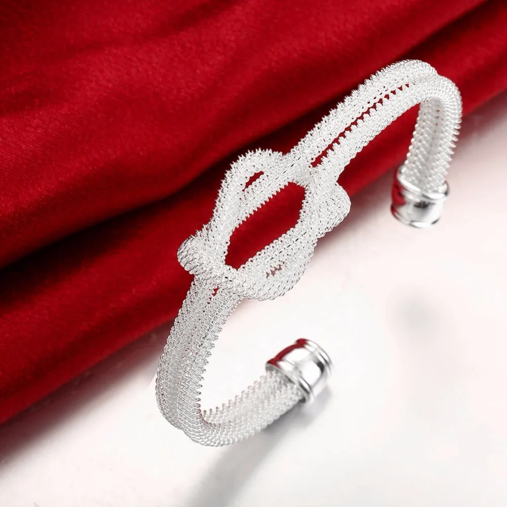 Режим прибытия полная звезда супер Сияющий 925 стерлингового серебра дамы браслет из бисера модные свадебные Благородные Ювелирные изделия Шарм подарок для женщин