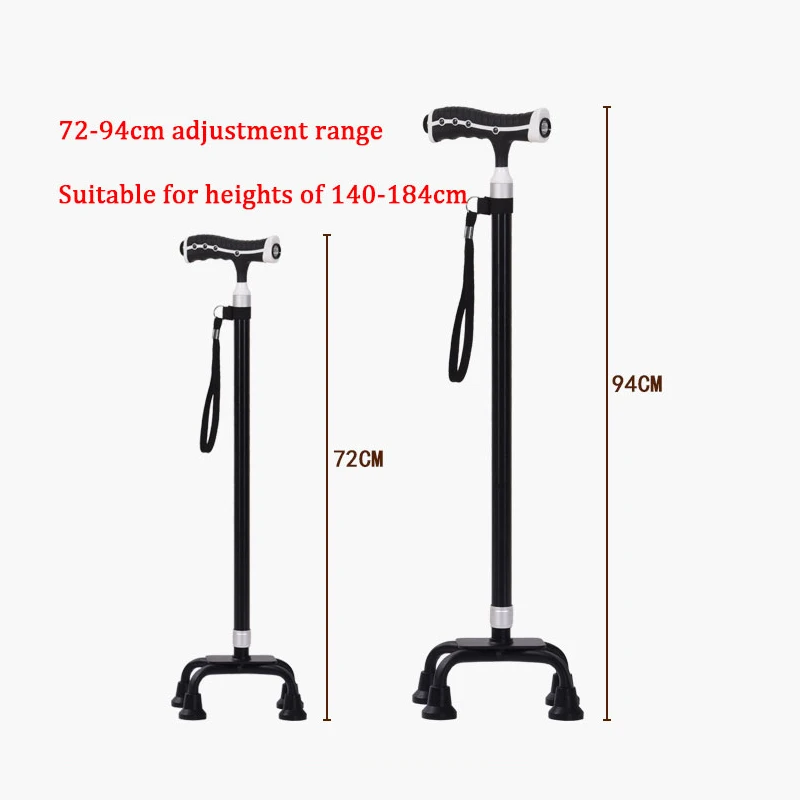 ANXIAOKANG Safe Reliable Old Man Cane Lighted Telescopic T Handle Crutches Pole Walking and Hiking for Poles Walking for Elderly