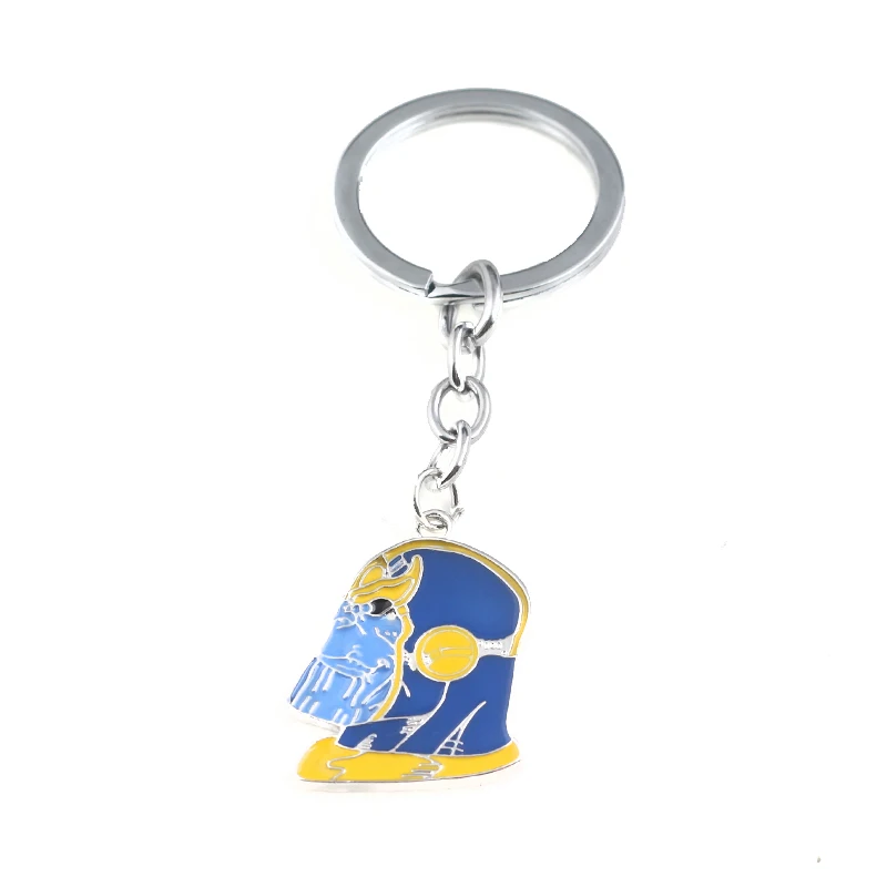 

Thanos Enamel Figure key chain Avengers Infinity War Keychain Accessories weapon Keyring for fans