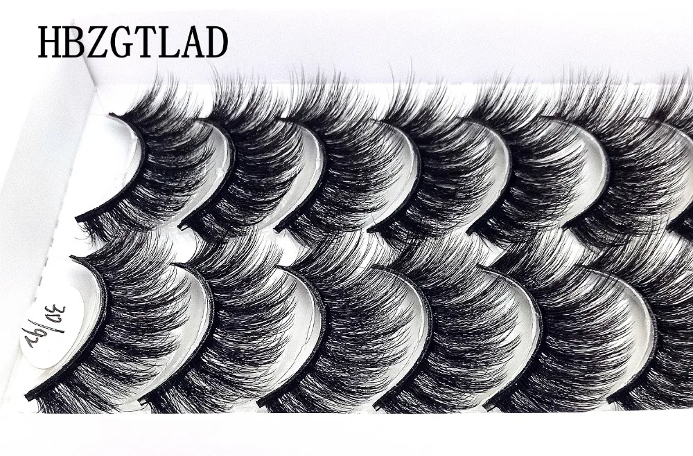 Hbzgtlad 38 стилей 10 пар натуральные накладные ресницы длинный макияж 3d норка наращивание ресниц норковые ресницы для красоты