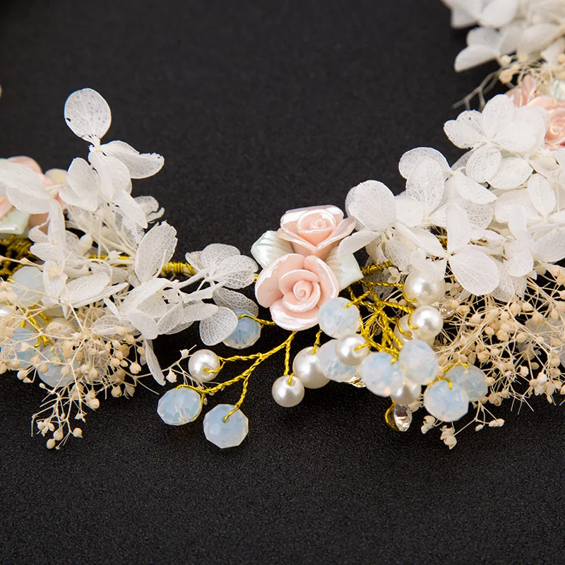 Handmade Luxury Prom Wedding Hair Accessories Hair Jewelry Flower