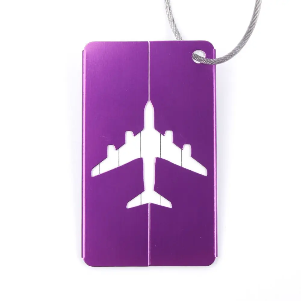 Аксессуары для багажа и сумок, новинка, милый резиновый багажный ярлык для путешествий, ярлыки для чемодана, ярлыки для багажа, Прямая поставка - Цвет: Фиолетовый