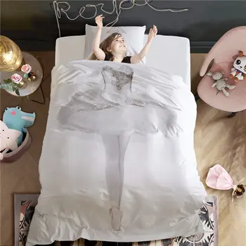 

3D Printing Children Ballet Bedding Set Twin Queen Boys White Comforter Duvet Cover Set For Kids
