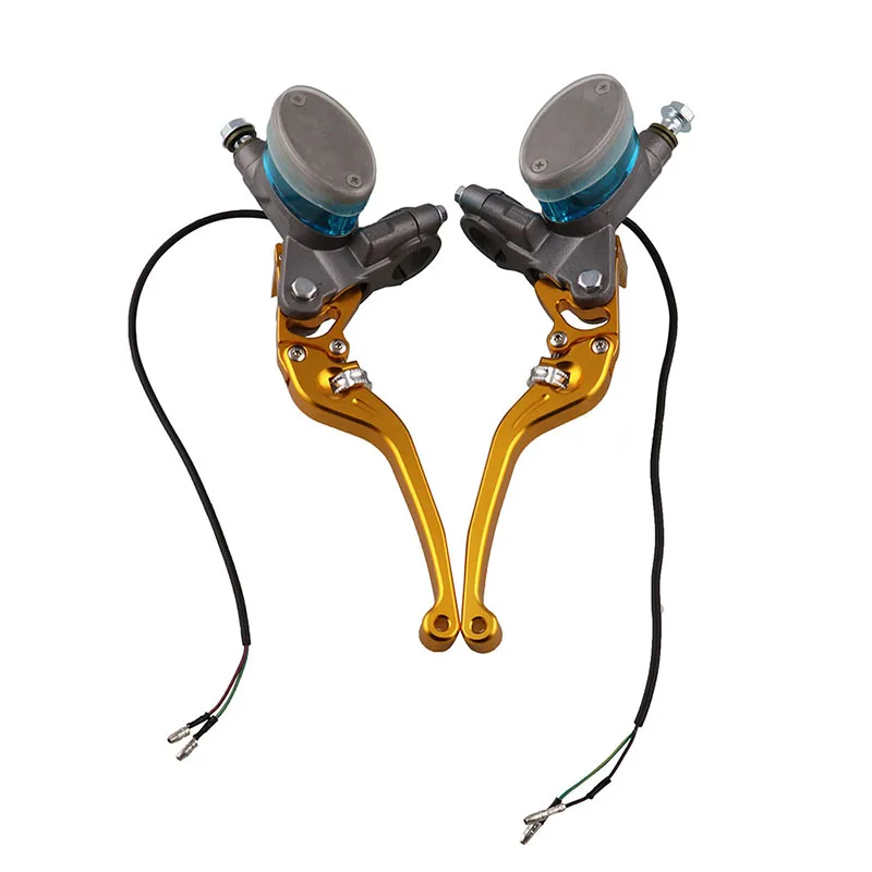 

2 Pcs Universal Motorcycle Parts Brake Pump Left Right Disc Brake Handles Internal Adjustment Elliptical Pump