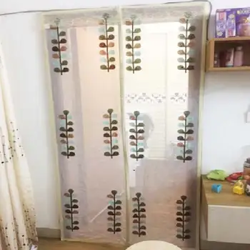 

2019 Embroidery Little Tree Anti-mosquito Door Screen Curtain Mosquito Net Screen Door Curtain Mesh Tulle Soft Screen Door