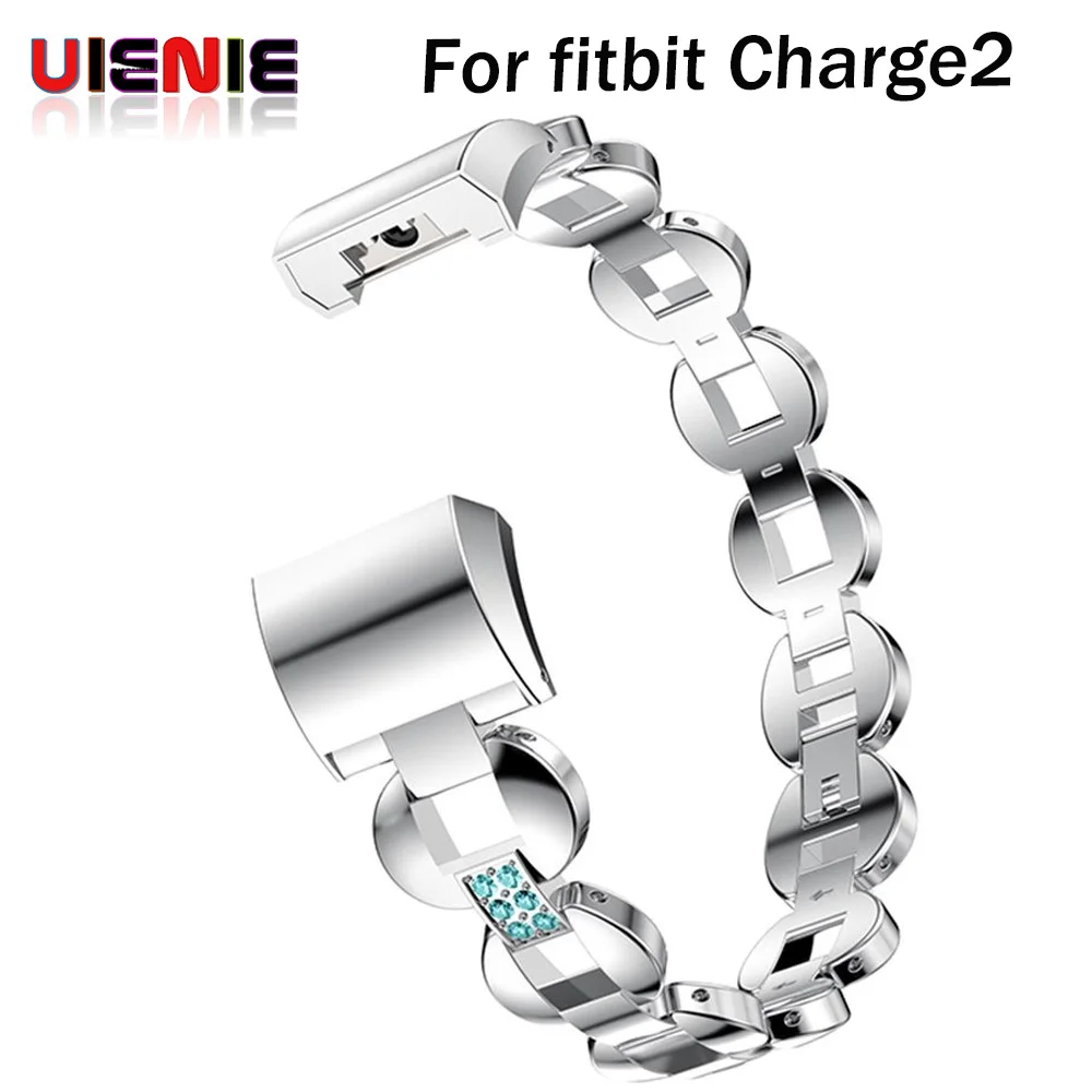

Watch Band For Fitbit Charge 2, Replacement Metal Bracelet Adjustable For Fitbit charge 2 Bands with Rhinestone