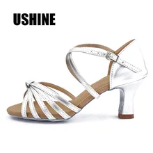 Каблук 7 см/5 см Леопардовый с узлом Туфли для латинских танцев женские Zapatos Salsa muje Zapatos de BAILE Latino Mujer WZJ