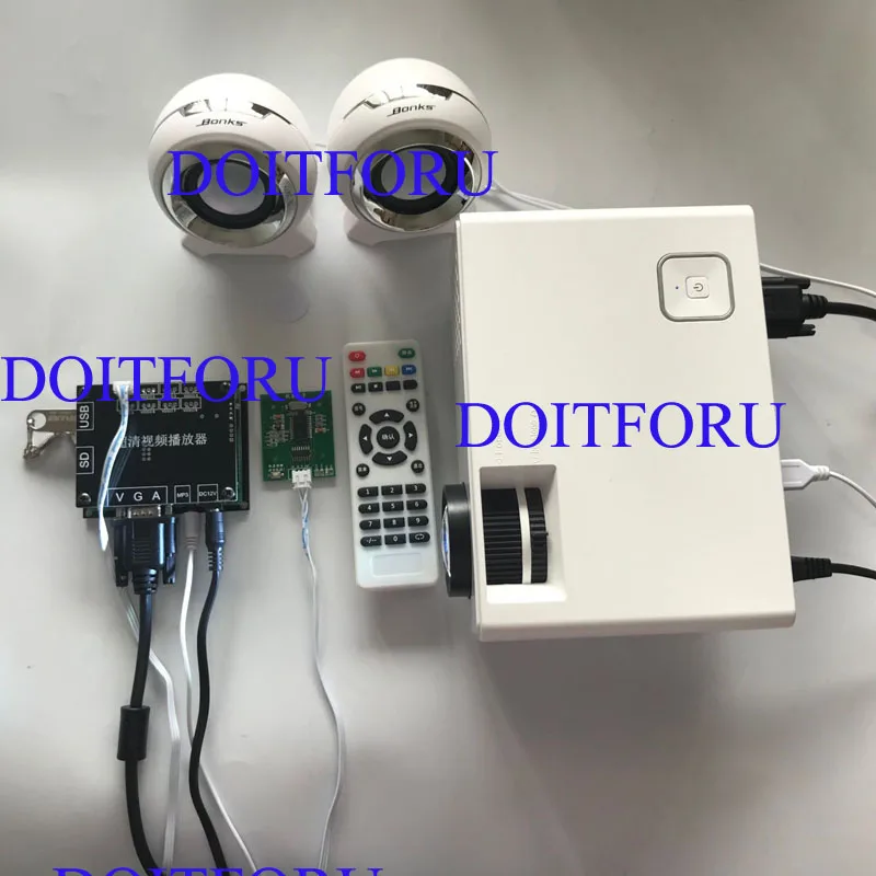 New Escape room  Projectors and ic card props find ic card active projector got video information clue escape chamber room game  (2)
