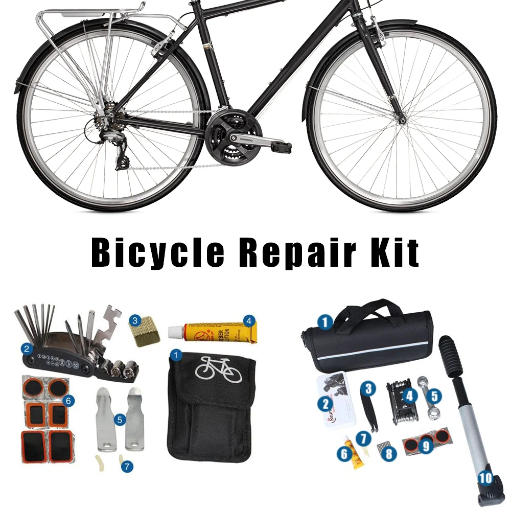 1Set Carry Mountain Bike Tool Bag Bicycle Mini Pump/Type Repair Kit