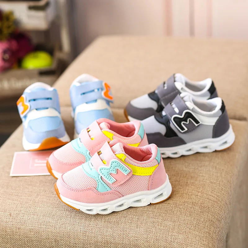 

Spring/Autumn Cool baby casual shoes LED lighted M glowing baby sneakers excellent cute shinning boys girls shoes