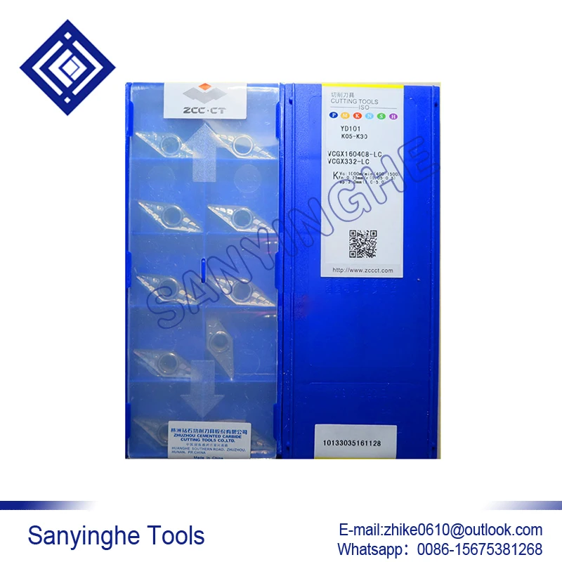 

free shipping high quality 10pcs/lots YD101 VCGX160408-LC cnc carbide turning inserts
