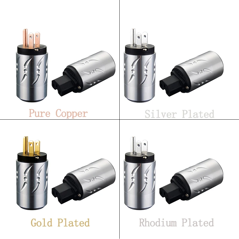 Выборг Здравствуйте fi аудио Мощность Plug прозрачный чистый Медь серебро/золото/родием доступны VM511 VF511 Здравствуйте заглушка разъемы IEC