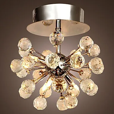

Max 20W Modern K9 Crystal ceiling light lamp with 6 Lights in Globe Shape Bulb Included For Hallway, Bedroom, Living Room