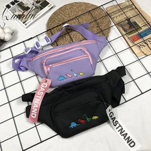 Модная женская нагрудная сумка в стиле Харадзюку, Повседневная сумка с вышивкой через плечо, брендовая поясная сумка в стиле хип-хоп, уличная трендовая сумка CE3082