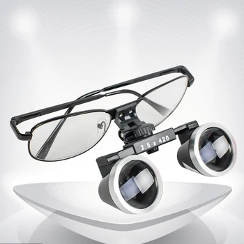 

New Style High-end Luxury New Dentist Black Dental Surgical Medical Binocular Loupes 2.5X 420mm Optical Glass Loupe