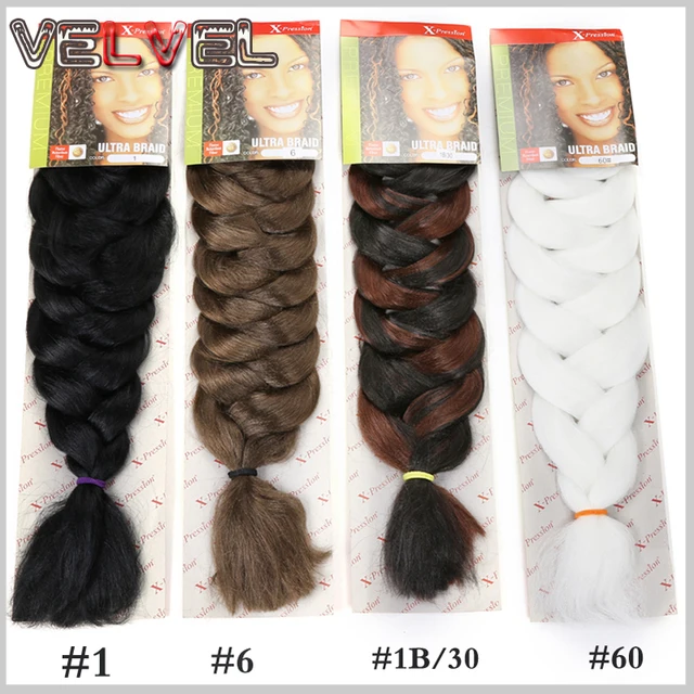 Black African Braiding Hair Synthetic Expression Braids High