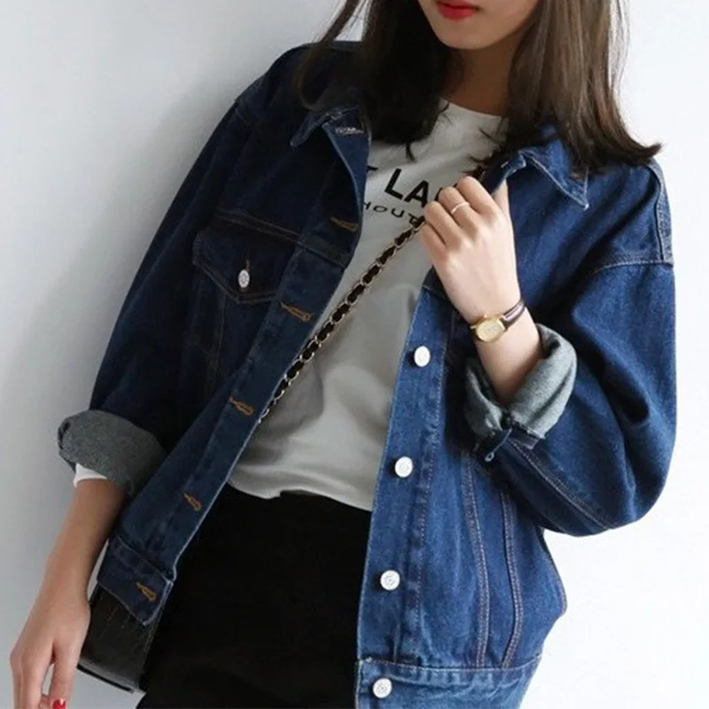 Куртка женская винтажная большого размера 2019|women casual jacket|denim jacketplus size denim jacket |