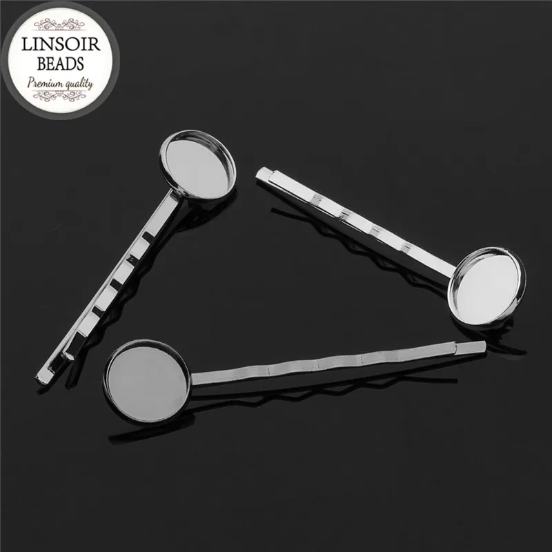 Пустые шпильки для волос 20 шт./лот 6 цветов внутренний размер 12 мм зажимы основа