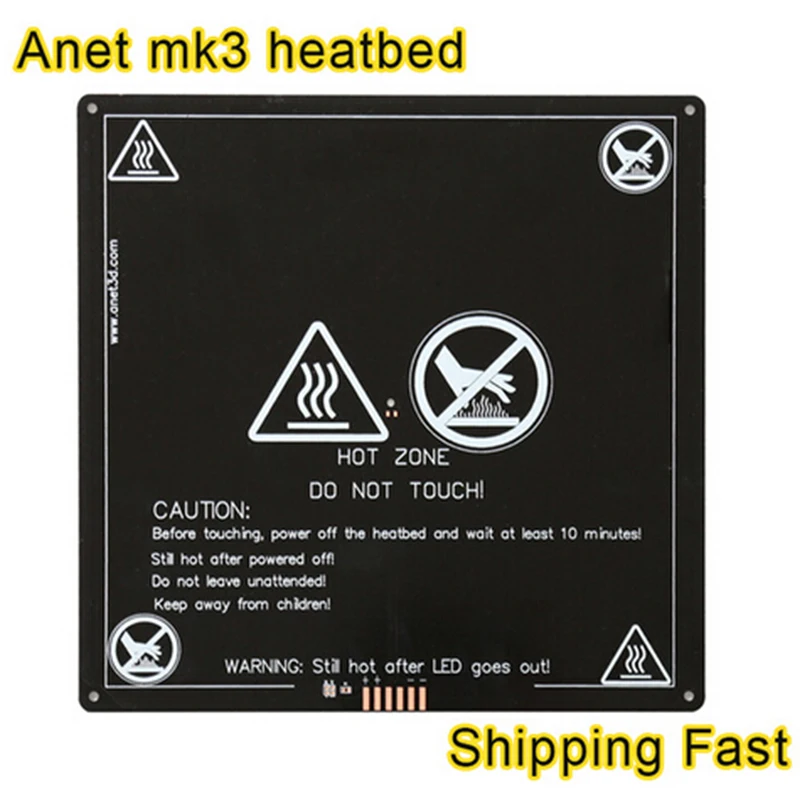 Нагревательная кровать Anet A6 A8 MK3 12 В 220 мм * 3 из алюминия для 3D принтера