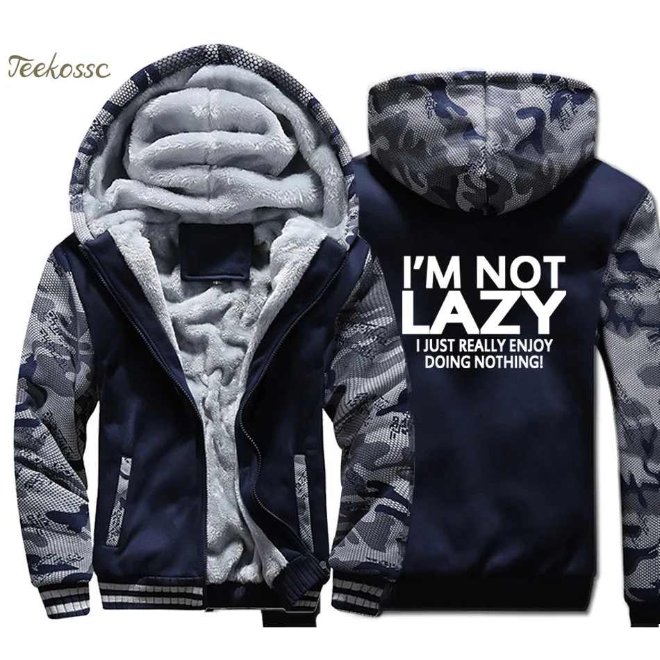 I'M NOT LAZY - I JUST ENJOY DOING NOTHING толстовка с капюшоном для мужчин забавная пальто новая