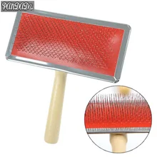 Деревянная расческа для ухода ха шерстью животных осыпания волос удаления кисти Slicker массажный инструмент собака кошка поставки защитные аксессуары для домашних животных