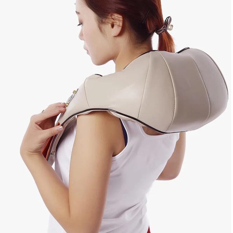 

Cervical Back Neck Massager Shawl Electric Roller Heat Device Manual Home Car Massage Tool WS99