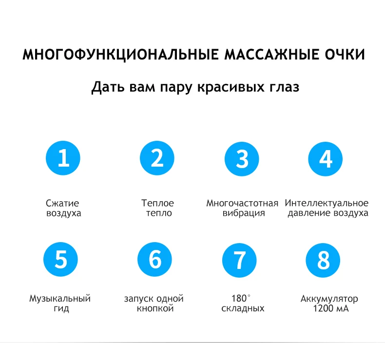 LEK H6 беспроводной массажный инструмент для глаз перезаряжаемый массажер для глаз снимает усталость темные круги горячий компресс очки для глаз