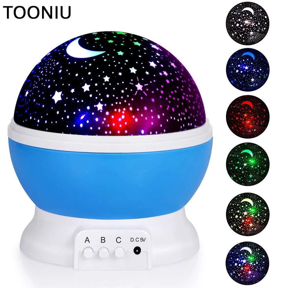 Tooniu Rotating Night Light Projector Spin Starry Sky Star Master Children Kids Baby Sleep Romantic Led USB Lamp Projection цена Tooniu Rotating Night Light Projector Spin Starry Sky Star Master Children Kids Baby Sleep Romantic Led USB Lamp Projection цены онлайн