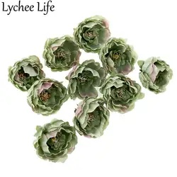 Lychee 10 шт Искусственный Пион модель головы цветок для рождественской вечеринки Клубное оформление Сделай Сам подарки для дома кафе новое