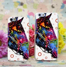 1526W Horse Transparent Hard Case Cover for iphone 7 7 Plus 6 6s plus 4 4s