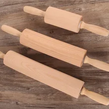 Антипригарное покрытие мука палка деревянная Скалка деревянный декоративный роликовый штамп ручка из плотной древесины ролик wen6360