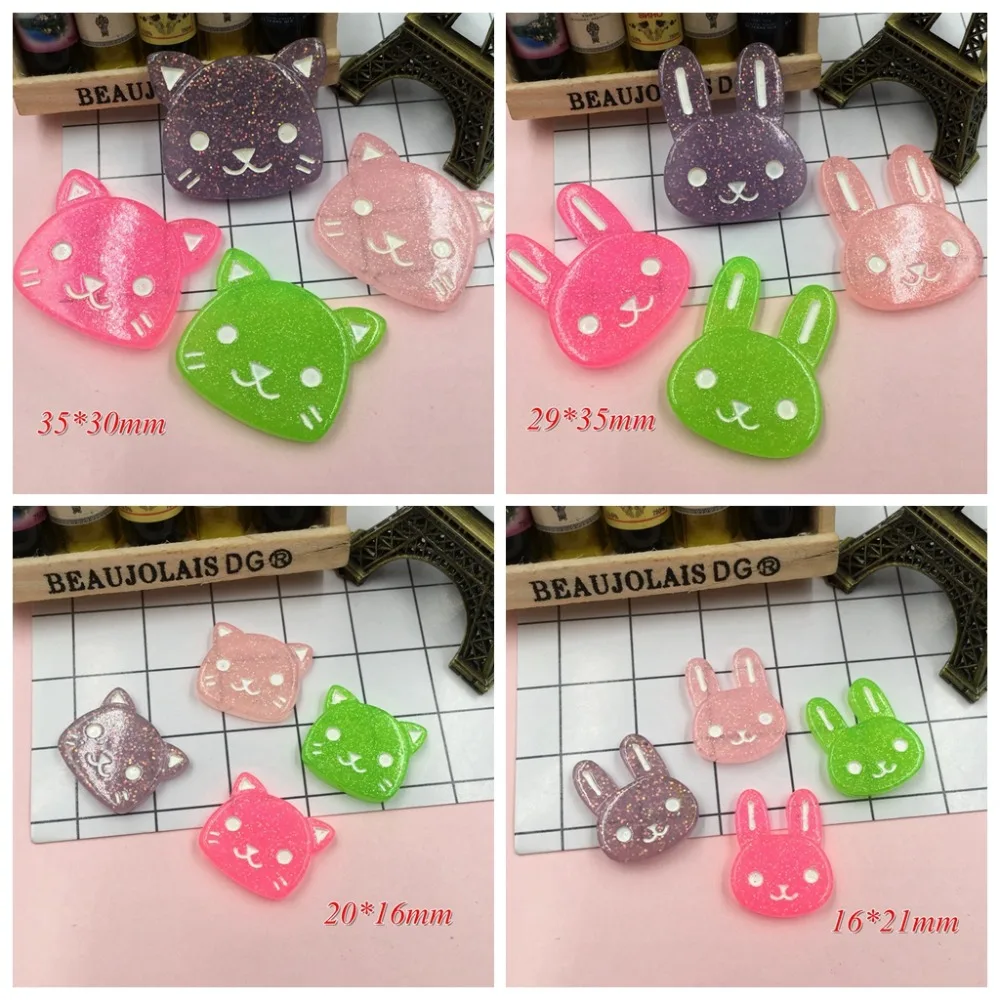 

Free Shipping!! Resin New Arrival Adorable Cat and Bunny Rabbit for Crafts Making, Scrapbooking, DIY (as picture)