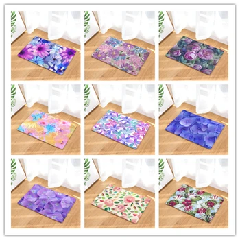

Nordic style Flower mat bedroom rug kitchen bathroom mat rectangular door mat