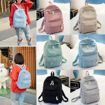 

Men Women Travel Canvas Backpack Rucksack Camping Laptop Hiking School Book Bag