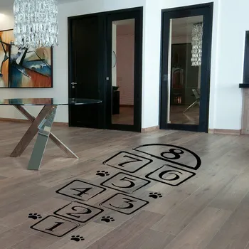 

Exquisite Custom Hopscotch Number Pvc Wall Stickers Nursery For Kids Room Wall Decor Living Room Vinyl Art Decals naklejki