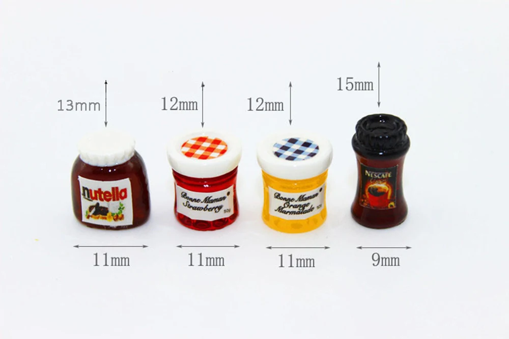 1/12 Миниатюрные аксессуары для кукольного домика, мини Nutella jam, мебель для моделирования кофе, Кухонные Игрушки для приправ, декор кукольного дома