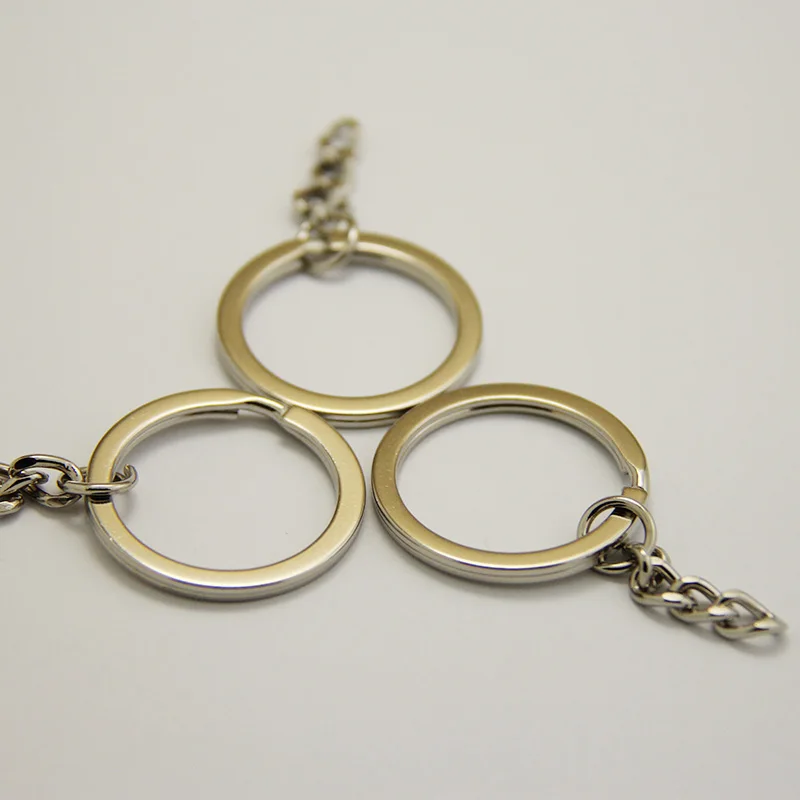 Wholesale 500pcs/lot Metal Key Rings Antique Bronze Gold Rhodium Color