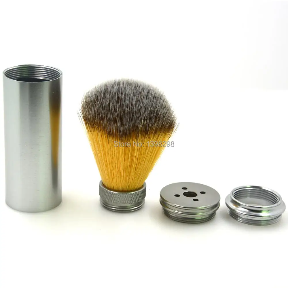 CSB Synthetic Hair Aluminium Handle Travel Shaving Brush for Men Beard Shave Barbershop Brush 4